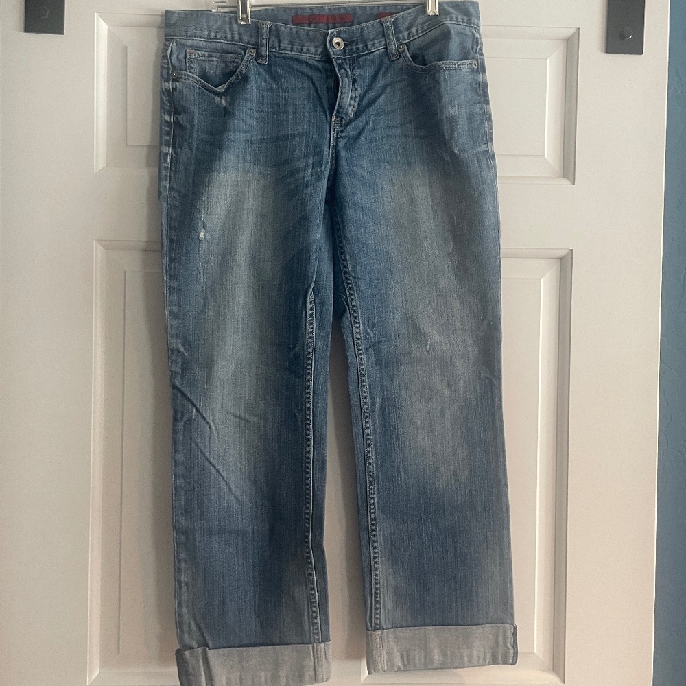 Banana Republic Boyfriend Jean Medium Wash Cropped - Size 10
